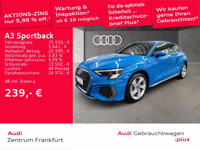 Audi A3 Sportback 40 TFSI e S tronic S line MatrixLED