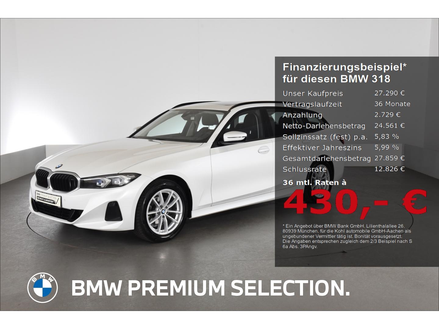BMW 318 i Touring Panoramadach Anhängerkupplung Sitz