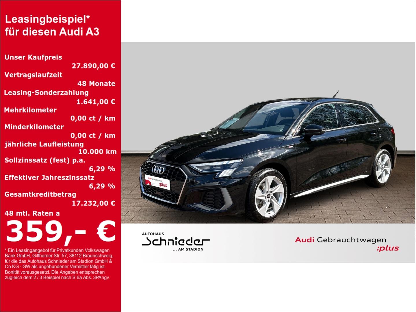 Audi A3 line Sportback 35 TDI 6-Gang Schalter S Line 