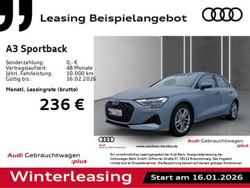 Audi Leasingangebot: Audi A3 Sportback 35 TFSI Adv. *ACC*AHK*HuD*SONOS*