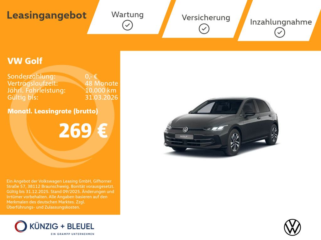 Volkswagen Golf Life 1,5 l eTSI 150 PS  DSG+AHK+SHZG+CARPLA