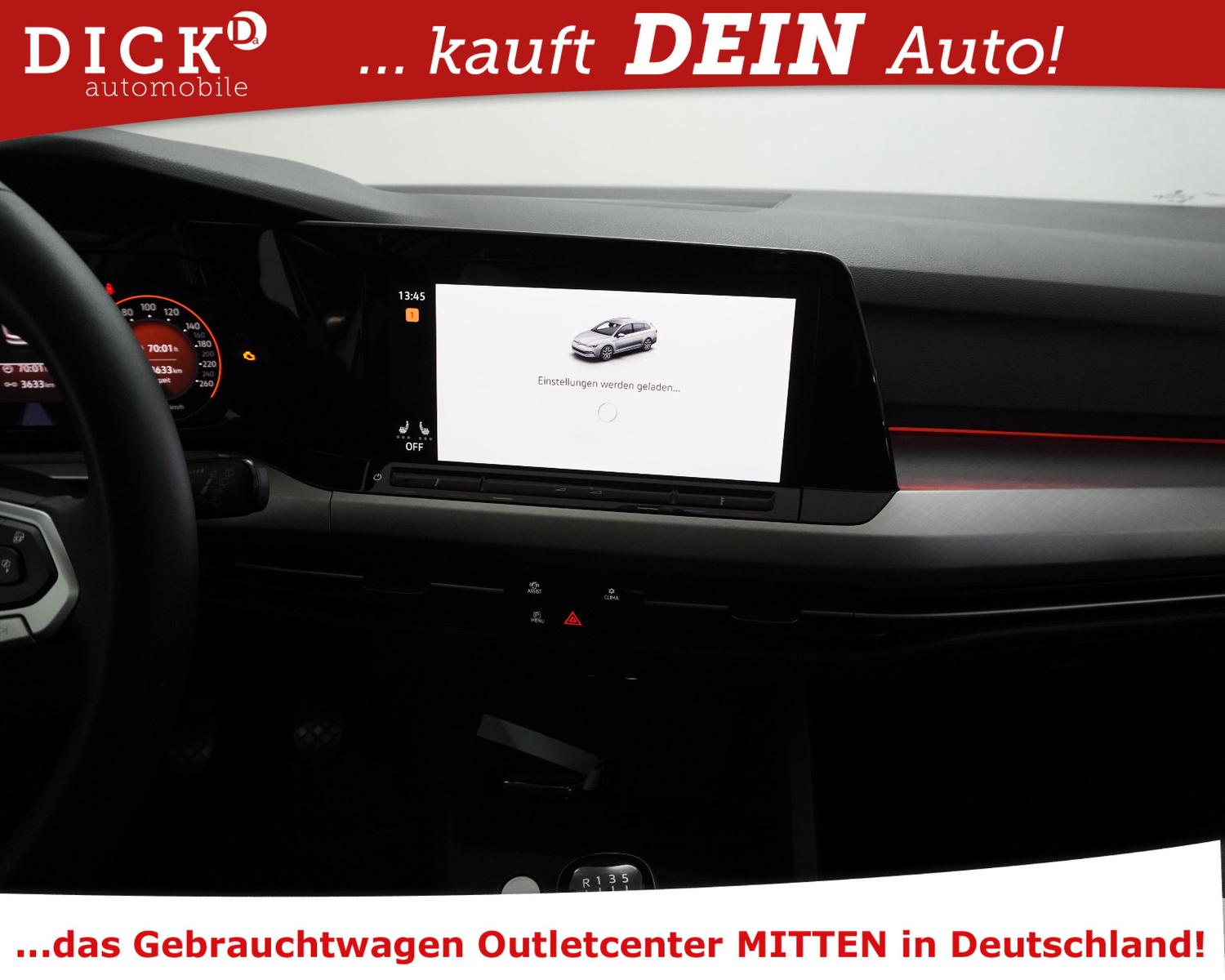 Volkswagen Golf VIII Var 2.0d Life NAVI+LED+VIRTU+SHZ+ACC+, миниатюра 13