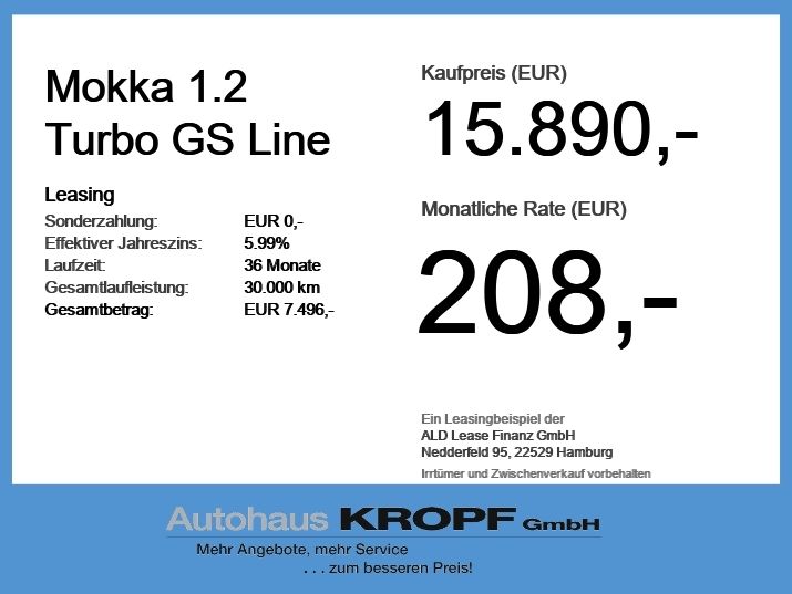 Opel Mokka 1.2 Turbo GS Line LED+Navi+SHZ+Kam.+KlimaA
