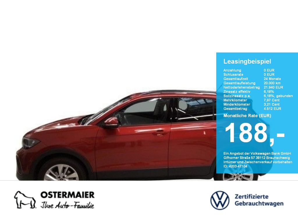 Volkswagen T-Cross LIFE 1.0TSI 116PS NP.34T DSG ACC.5JG.NAV