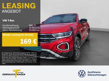 Volkswagen Leasingangebot: Volkswagen T-Roc Cabrio 1.0 TSI GOAL LM17 SITZHZG NAVI KAME