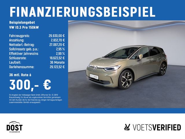 VW ID.3 Pro 150kW ACC+AREA VIEW+NAVI+PANO