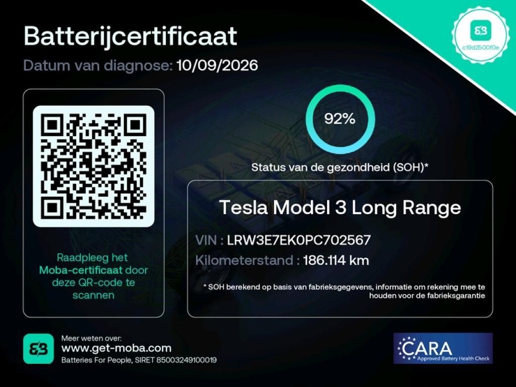 Tesla Model 3 Long-Range AWD 351pk 75 kWh 92% SoH UPGR imagem 2