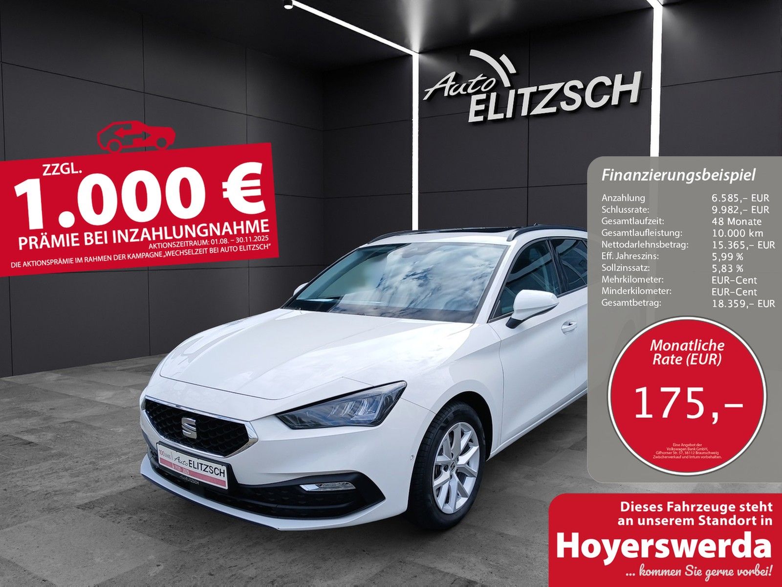 Fahrzeugabbildung SEAT Leon ST TDI Style DSG LED Navi AID Pano GRA Park