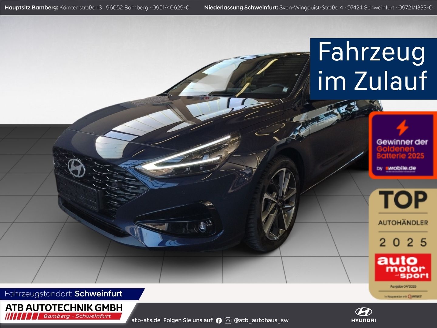 Fahrzeugabbildung Hyundai i30 Advantage 1.5 T-GDi 48V DCT El. Panodach Nav