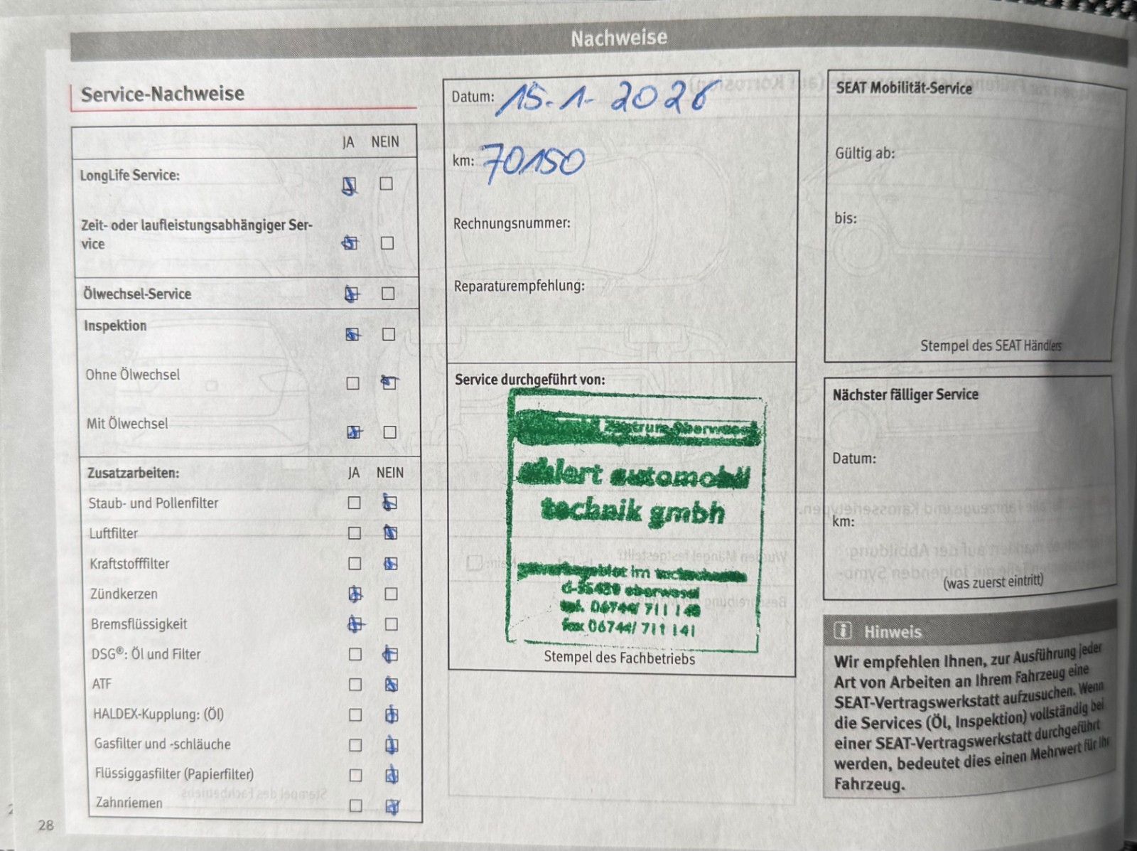 Fahrzeugabbildung SEAT Ibiza 1.0 Reference  "Klima LM Parksensoren hi."