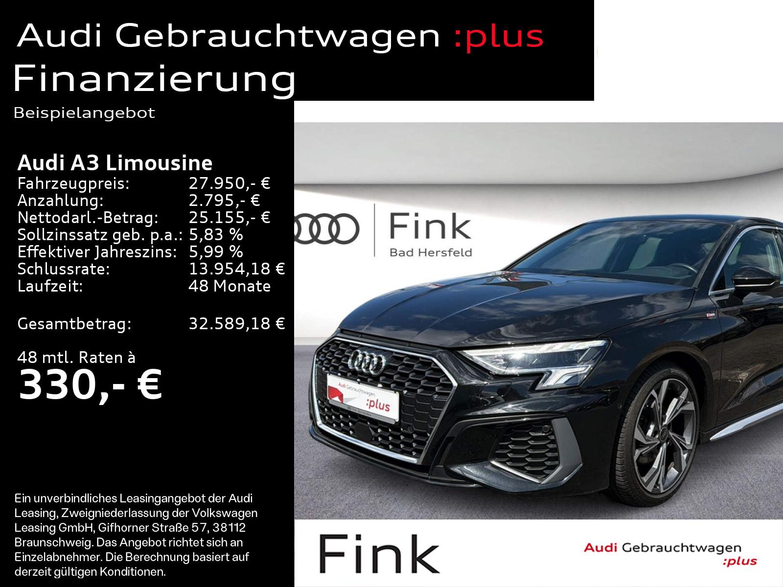 Audi A3 Limousine S line 35 TDI S tronic Navi LED