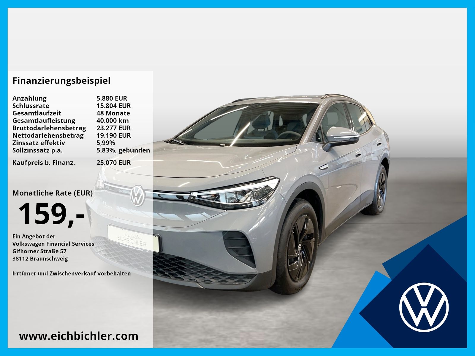 Volkswagen ID.4 Pure Automatik ACC LED KlimaA Navi PDC