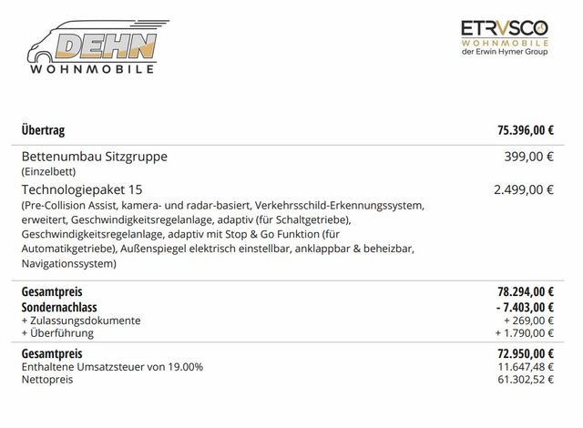 Etrusco T7.3 SCF 7.403,00 € Sondernachlass!