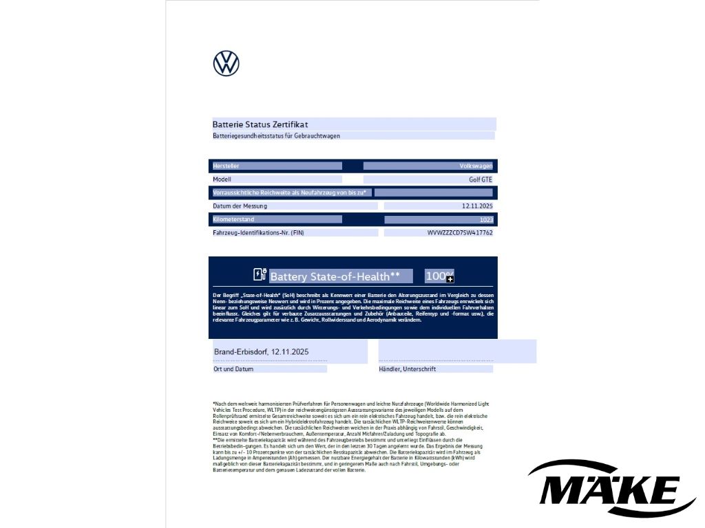 Golf GTE 1.5 eHybrid DSG ACC BLACK ST. IQ.L RFK
