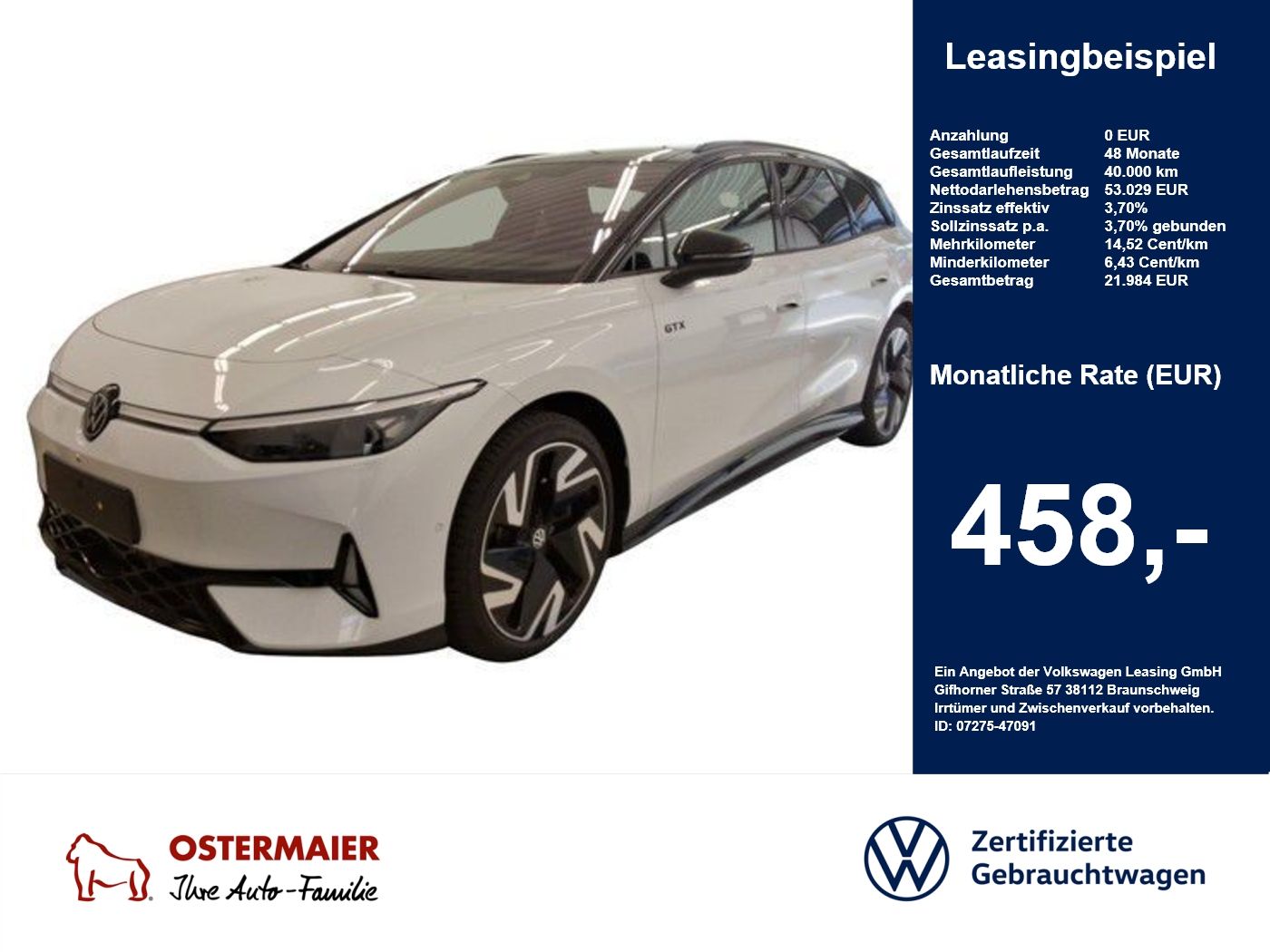 Volkswagen ID.7 Tourer GTX 340PS 4M ACC.5J-G.WÄRMEPU foto 1