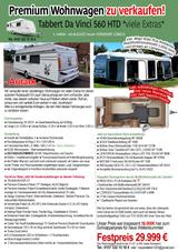 Tabbert DA VINCI HTD 560 *Vollausstattung inkl. Vorzelt+ - Offers