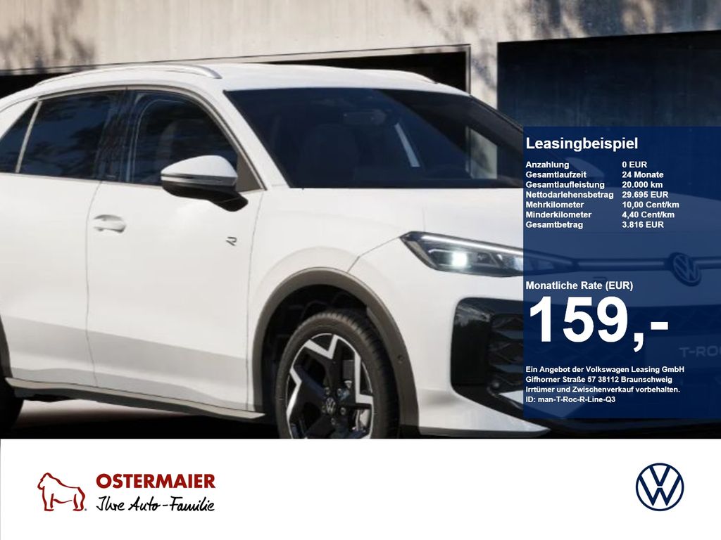Abbildung Leasingangebot Volkswagen T-Roc R-Line 1.5eTSI 150PS DSG LED,KEYLESS,SHZG,