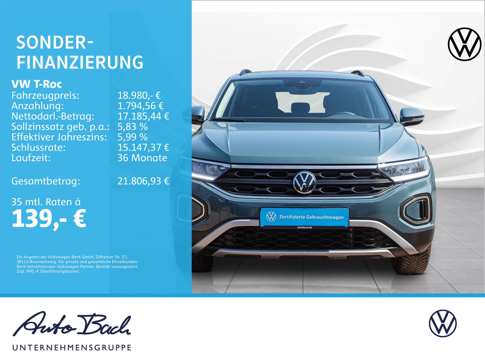 Volkswagen T-Roc 1.0 TSI "Life" Navi LED Digital Cockpit EP, миниатюра 20