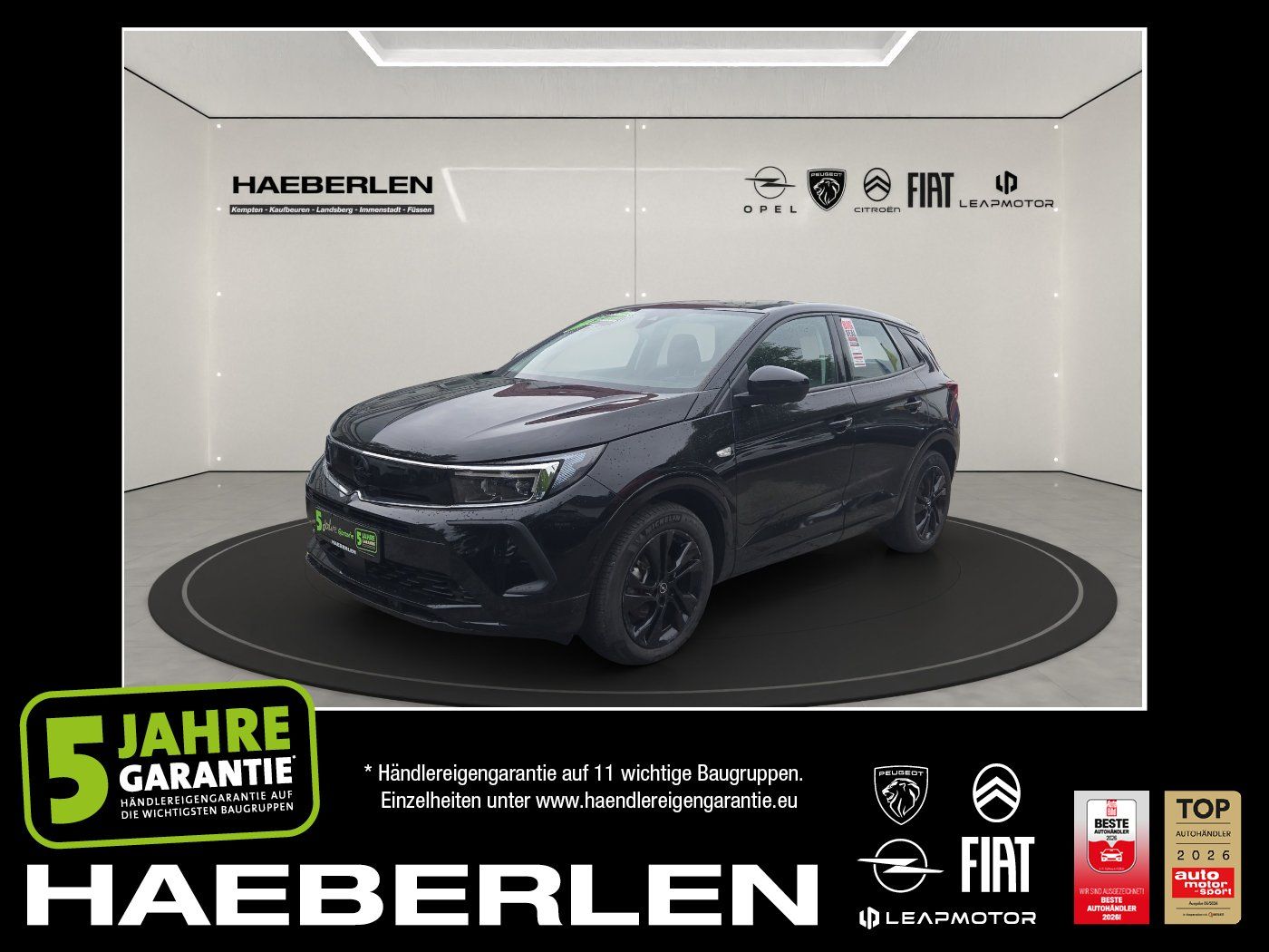 Opel Grandland 1.2 GS Line Alcantara+LED+Navi+SHZ+360