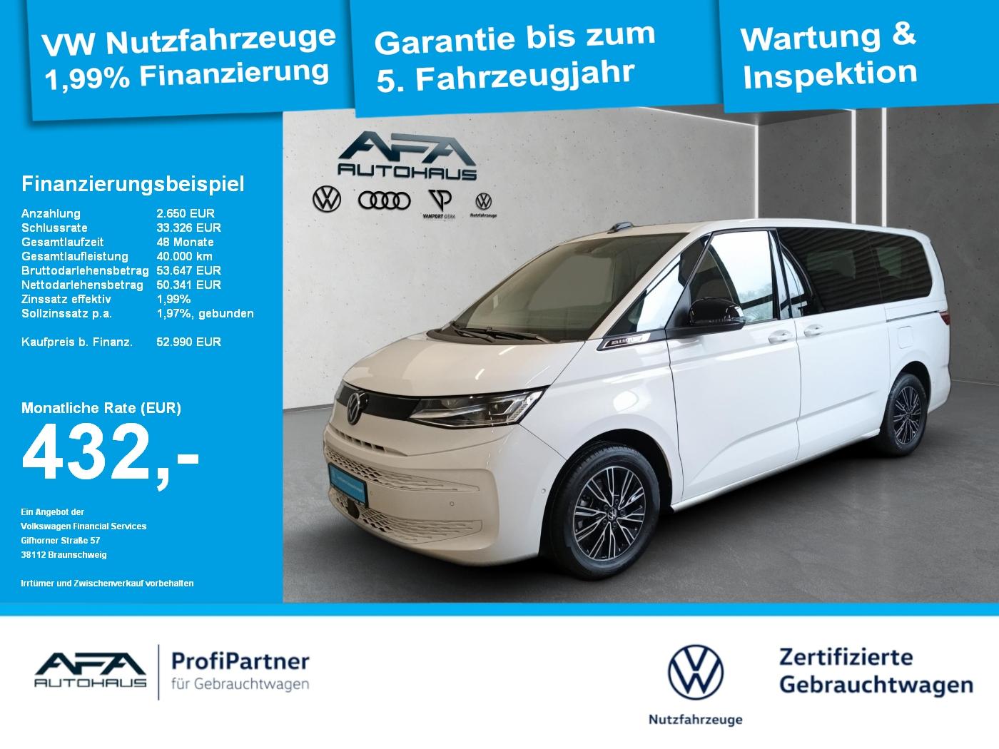 Volkswagen T7 Multivan 2.0 TDI lang DSG LED*Navi*AHK*Sthz