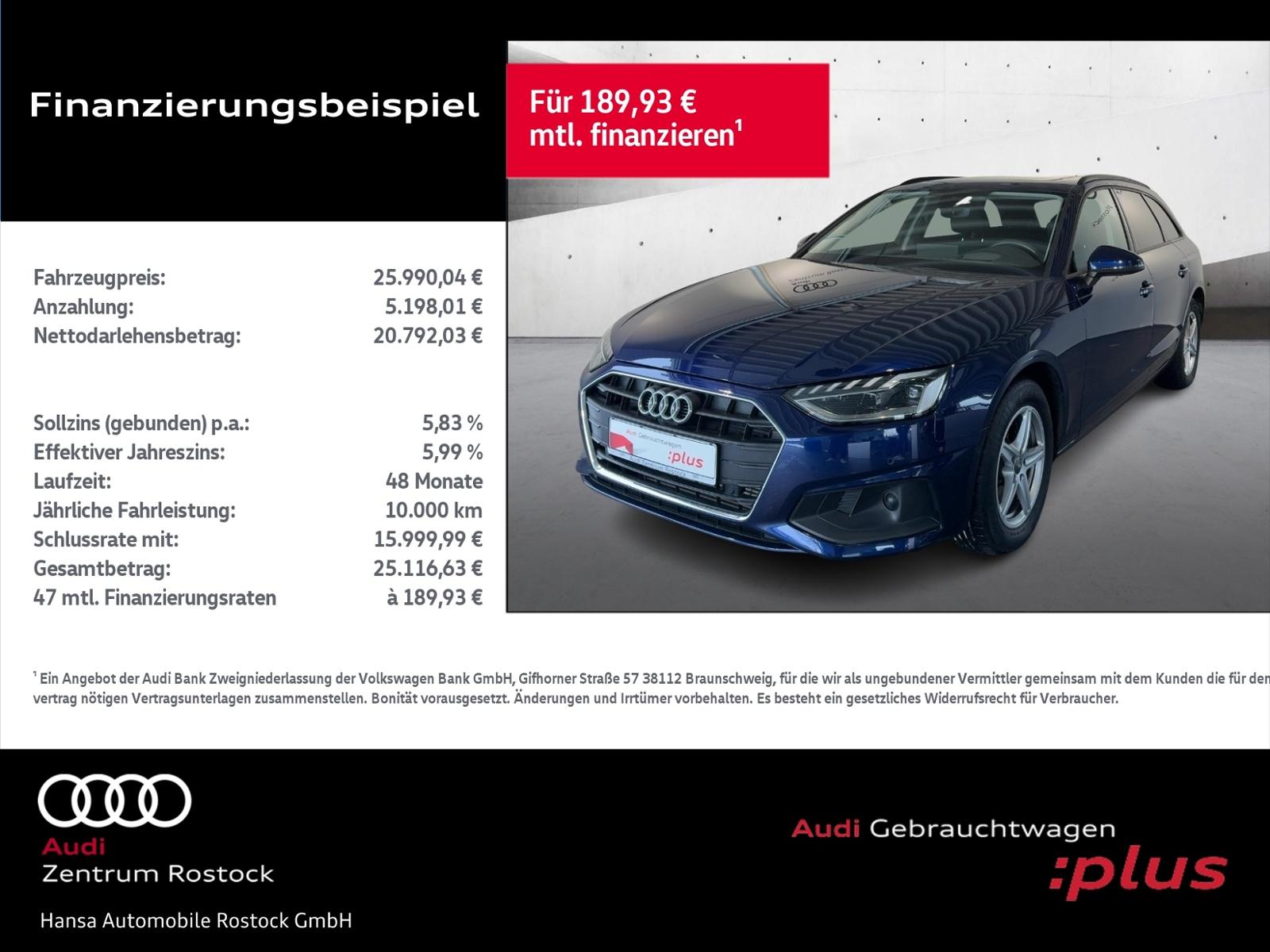 Audi A4 Avant 35 TFSI S tronic+NAVI+LED+HEAD UP+TOP V