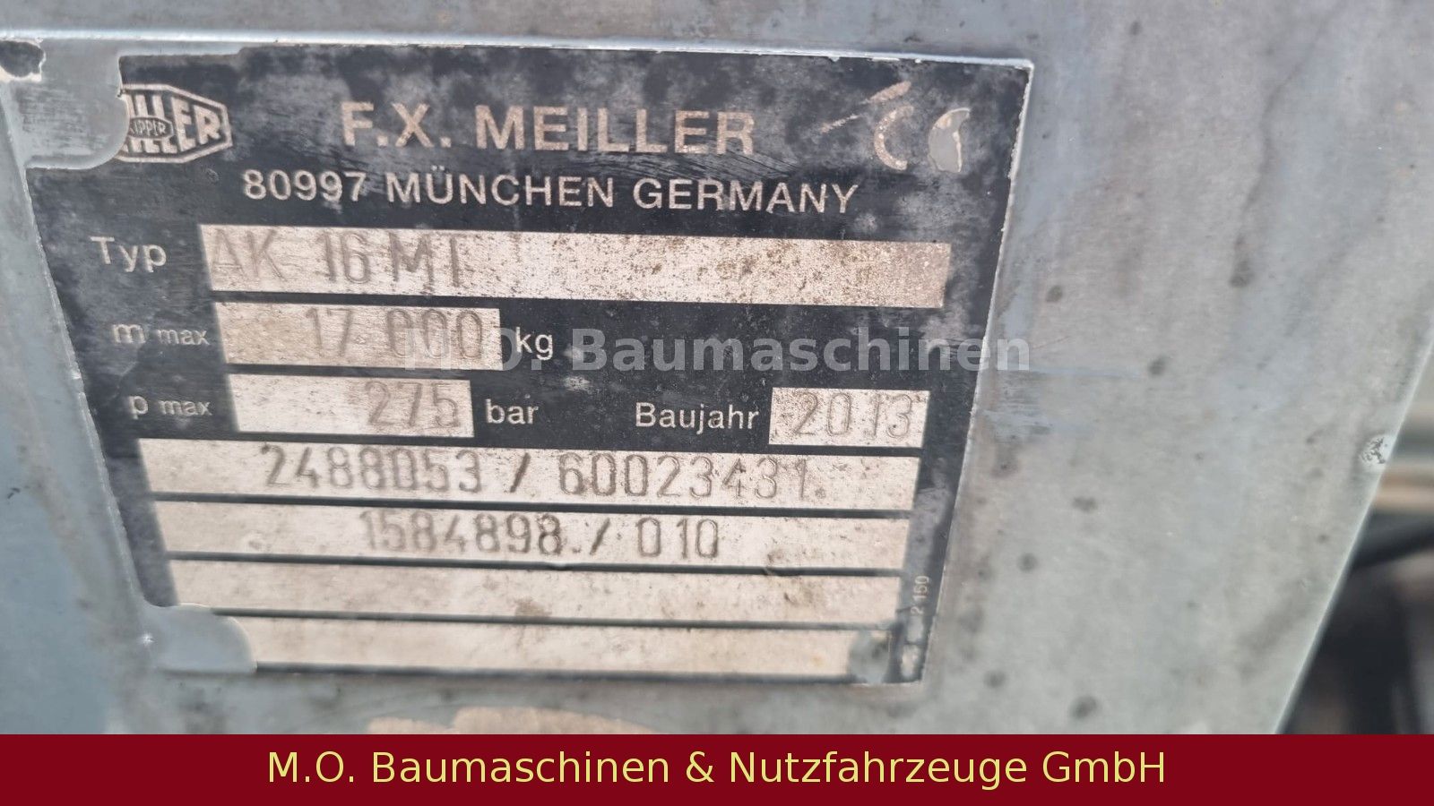 Fahrzeugabbildung Volvo FMX 460 / Euro 5 / AC / Meiller AK 16 MT /
