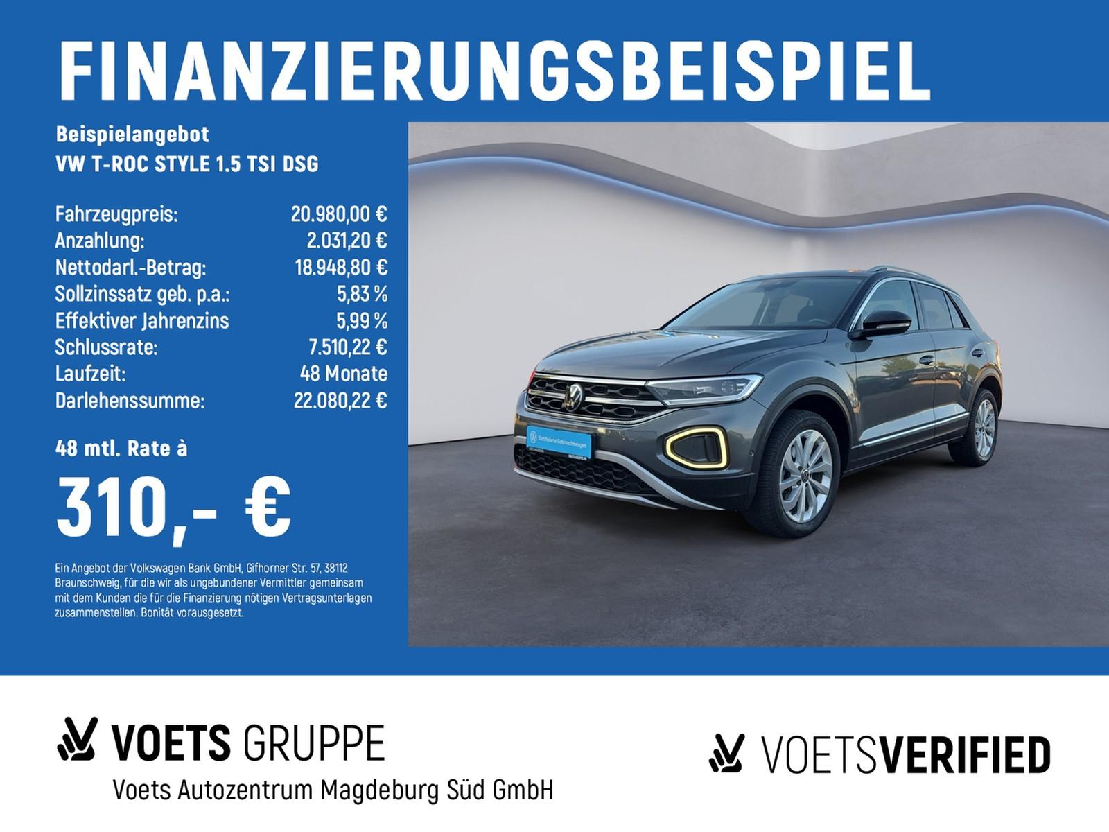 Volkswagen T-ROC STYLE 1.5 TSI DSG LED+NAVI+AHK+ACC
