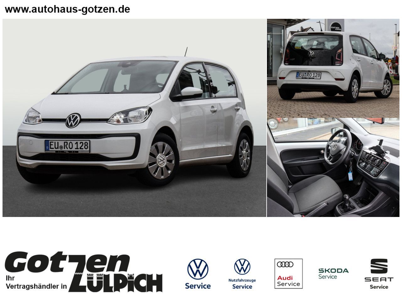 Fahrzeugabbildung Volkswagen up! 1.0 Fahrerassistenzpaket Rear View Klima PDC