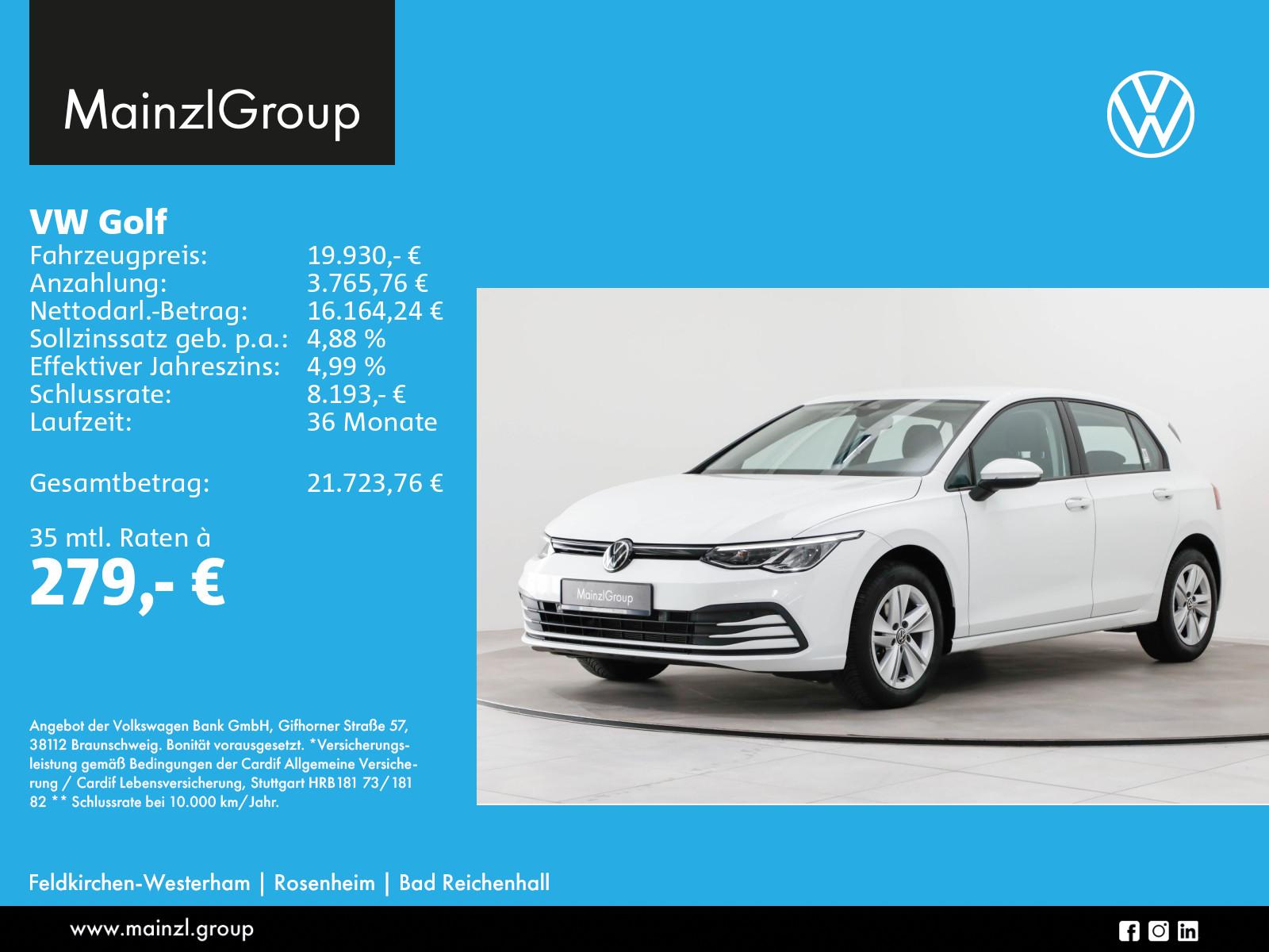 Volkswagen Golf 1.0 TSI Life AHK Carplay 2xPDC Alu Virtual