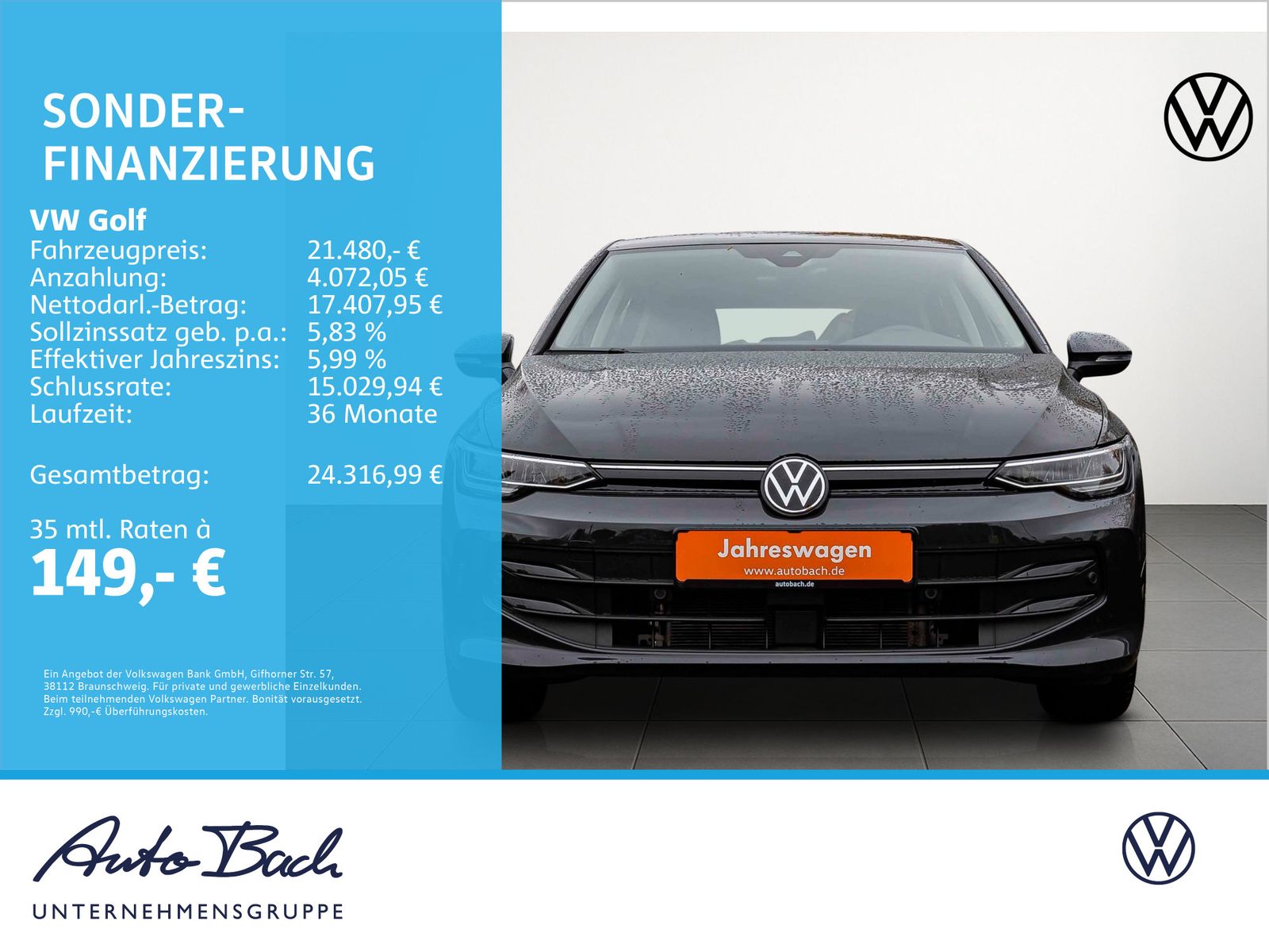 Volkswagen Golf VIII 1.5 TSI LED Digital Cockpit ACC EPH DA imagem 2