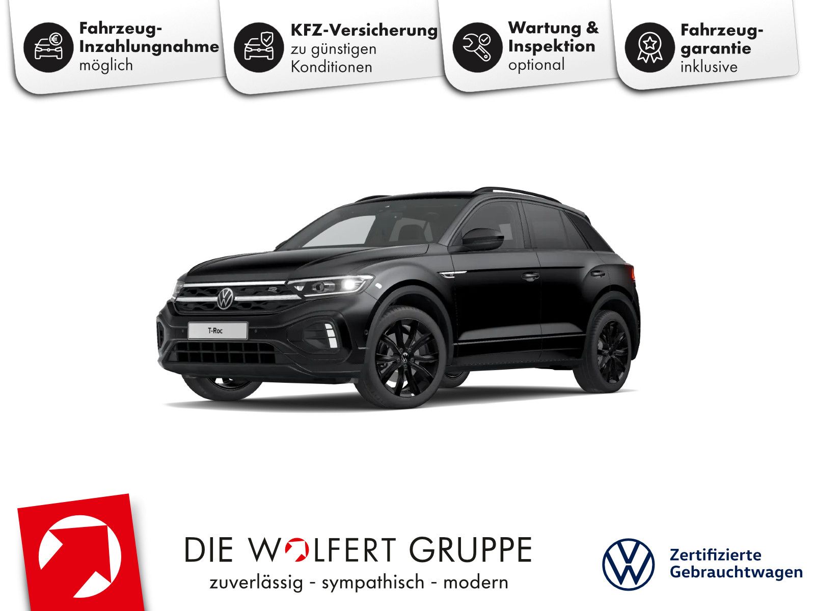 Volkswagen T-Roc R-Line 2.0 TSI DSG 4M AHK RFK BLACK BEATS