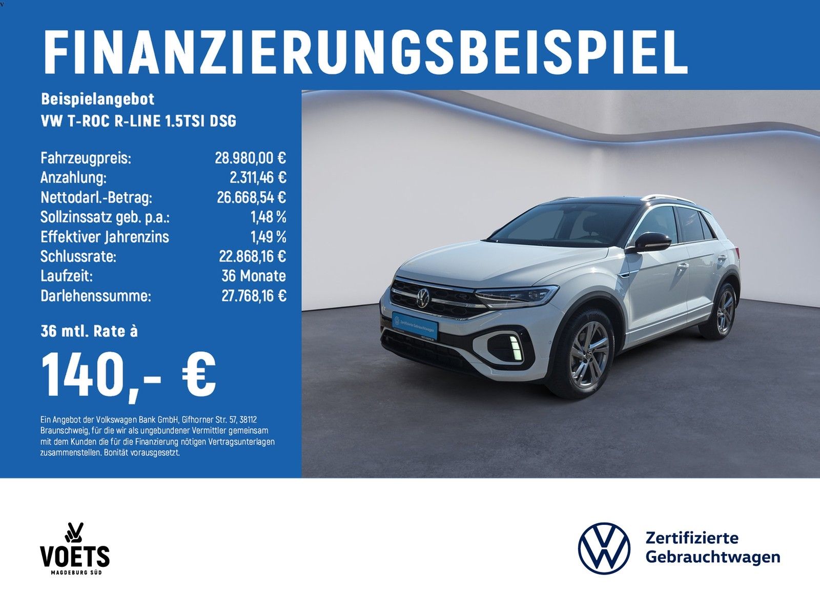 Volkswagen T-ROC R-LINE 1.5TSI DSG LED PLUS+NAVI+AHK+KAMERA