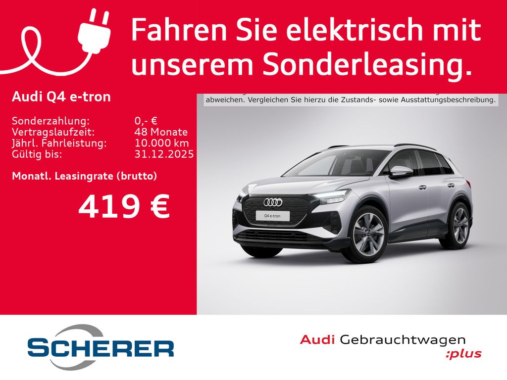 Audi Q4 e-tron 45 LED NAVI+ EPH+ AHK GRA SHZ