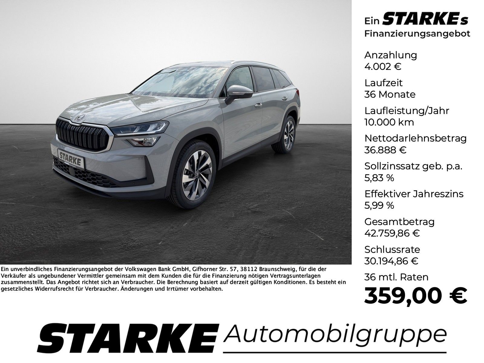 Skoda Kodiaq 2.0 TDI DSG Selection 7-Sitzer  AHK Navi 