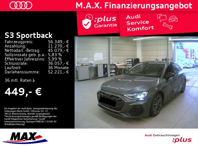 Audi S3 Sportback TFSI +MATRIX-LED+PANO+SONOS+KAMERA+