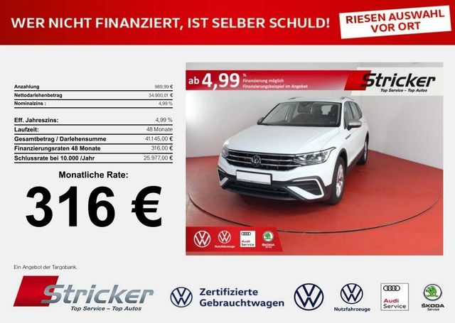 Volkswagen Tiguan Allspace Life 1.5TSI 316,- mtl. AHK SHZ W