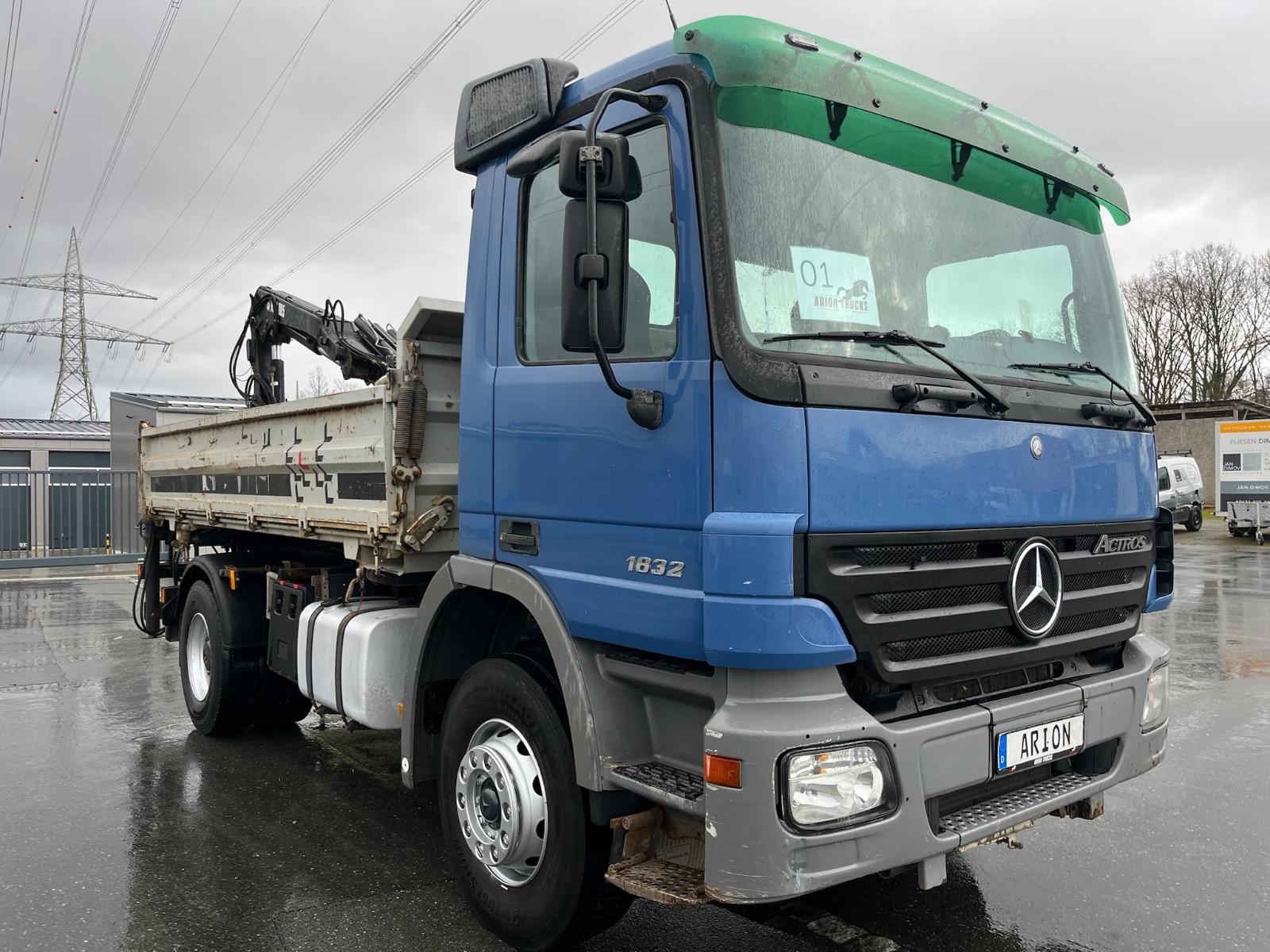 Mercedes-Benz Actros 2/3 1832 /EU3/3 S-Kipper/Kran Hiab 085
