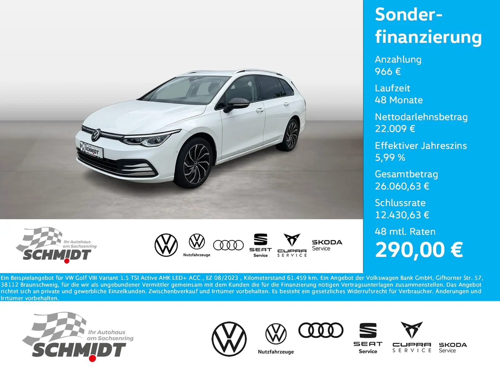 Volkswagen Golf VIII Variant 1.5 TSI Active AHK LED+ ACC, миниатюра 2