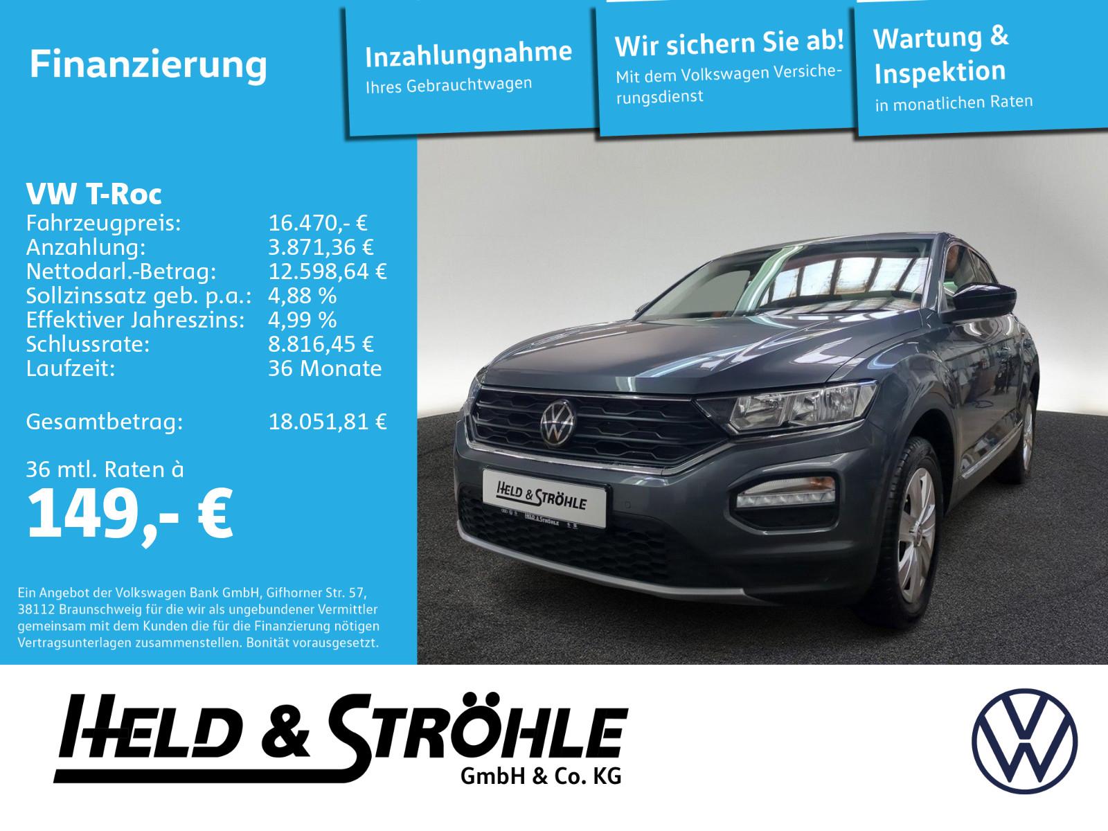 Volkswagen T-Roc UNITED 1.0 TSI NAV KAM ACC 17" AHK SHZ DAB