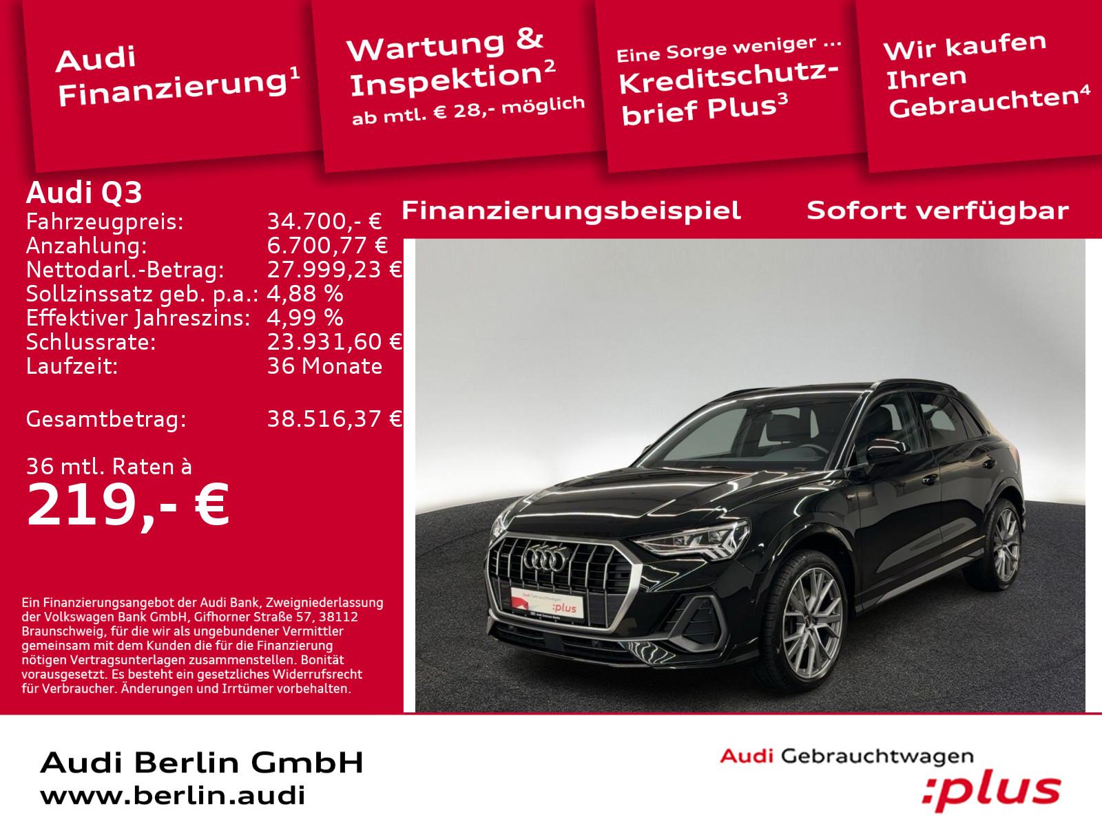 Audi Q3 S line 40 TDI qu.S tr. AHK STDHZG 360°K NAVI