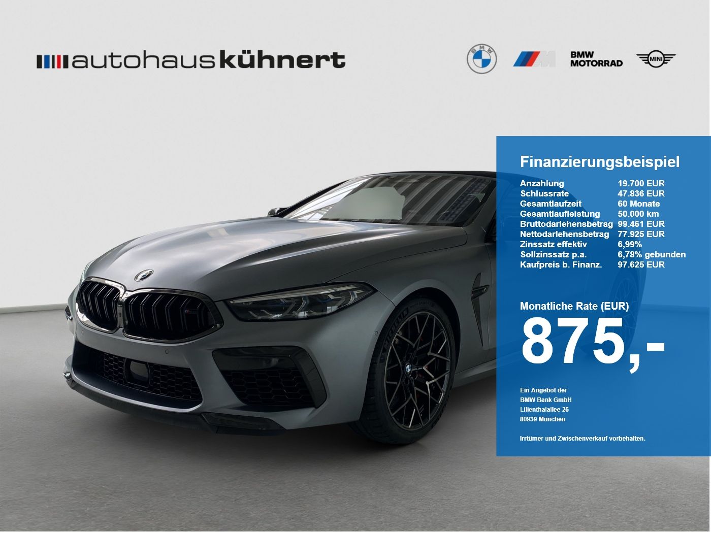BMW M8 Competition Cabrio xDrive B&W DriversPacka foto 1
