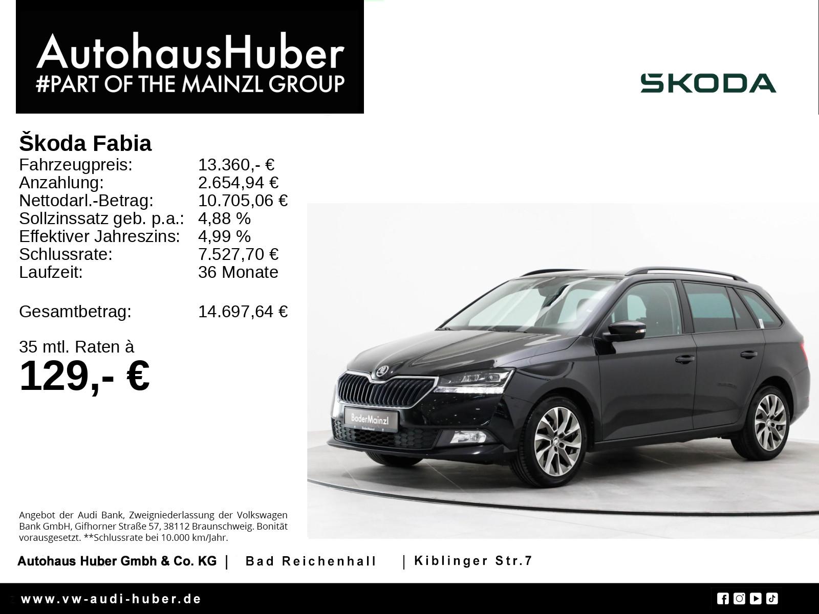 Skoda Fabia Combi 1.0 TSI Clever PDC CarPlay Alu SHZ