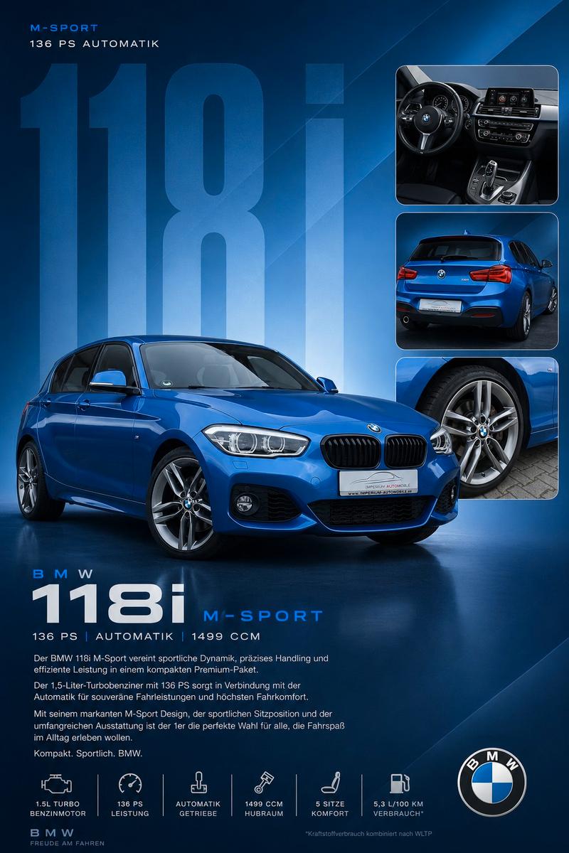 BMW 118i Limo. M Sport *LED*KLIMA*LEDER*PDC*AHK*18"