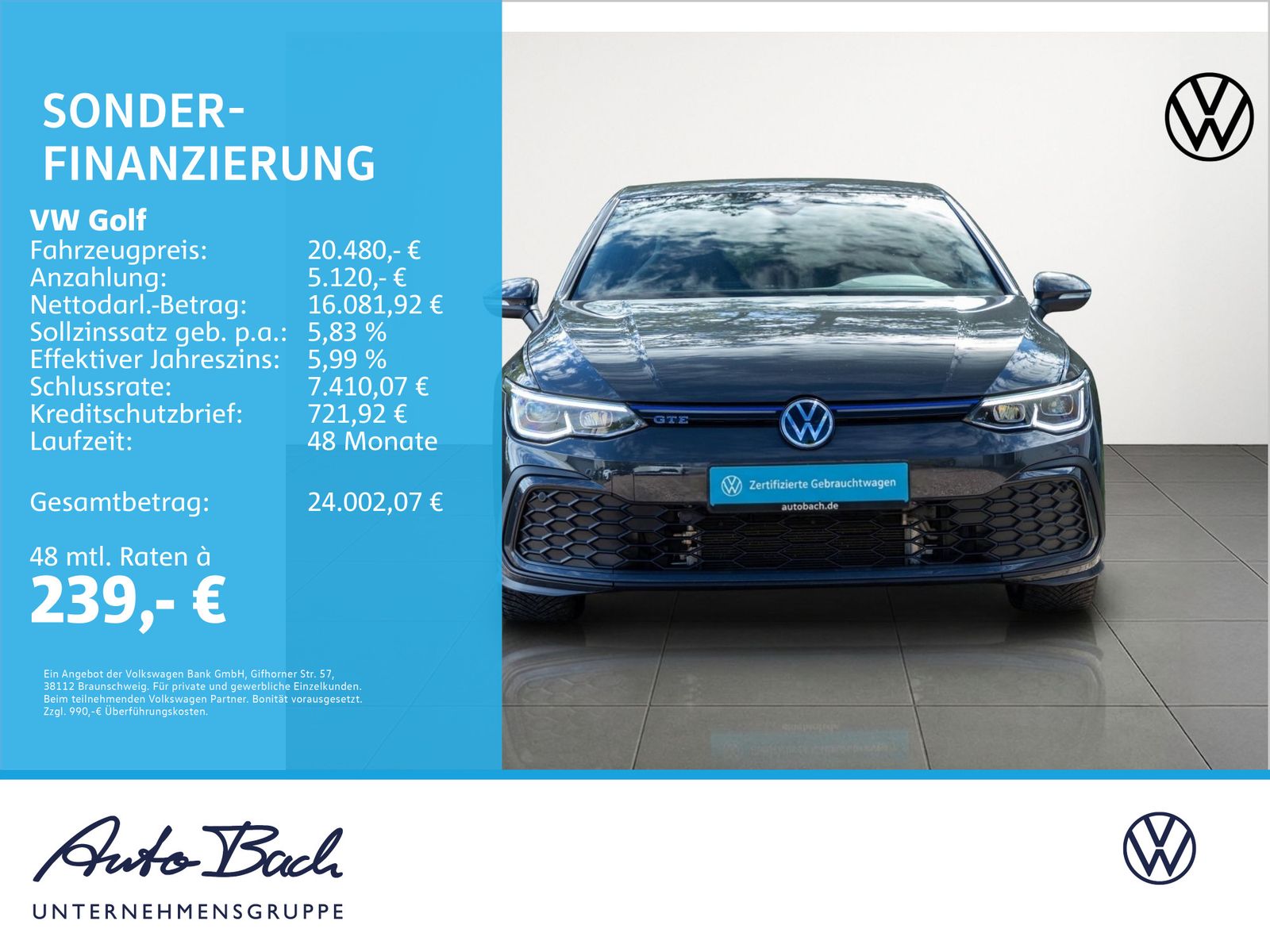 Volkswagen Golf VIII GTE 1.4eHybrid Navi LED DAB EPH Carpla imagem 2