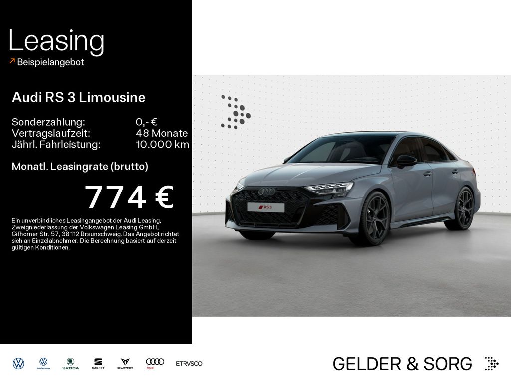 Audi RS 3 Limousine*RS-Abgas*Pano*280km/h*Schalensitz