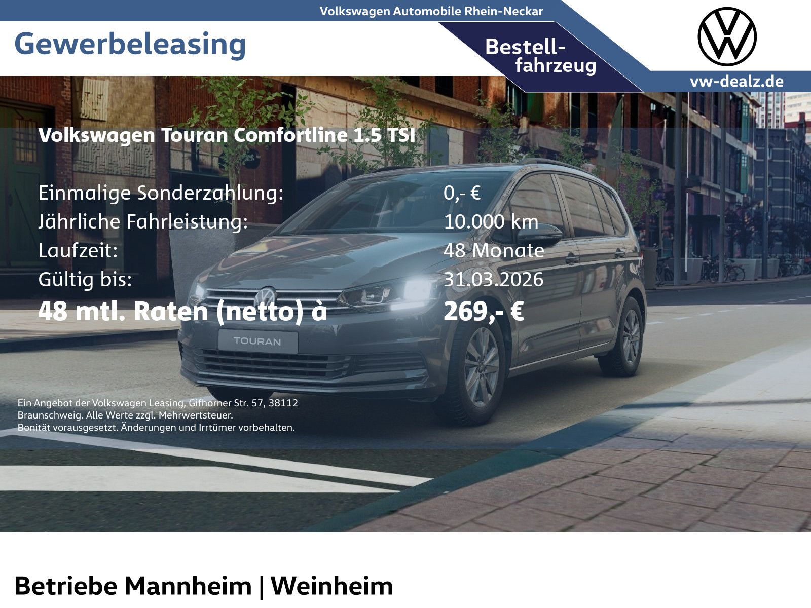 Volkswagen Touran Comfortline 1.5 TSI Klima ALU DAB ACC