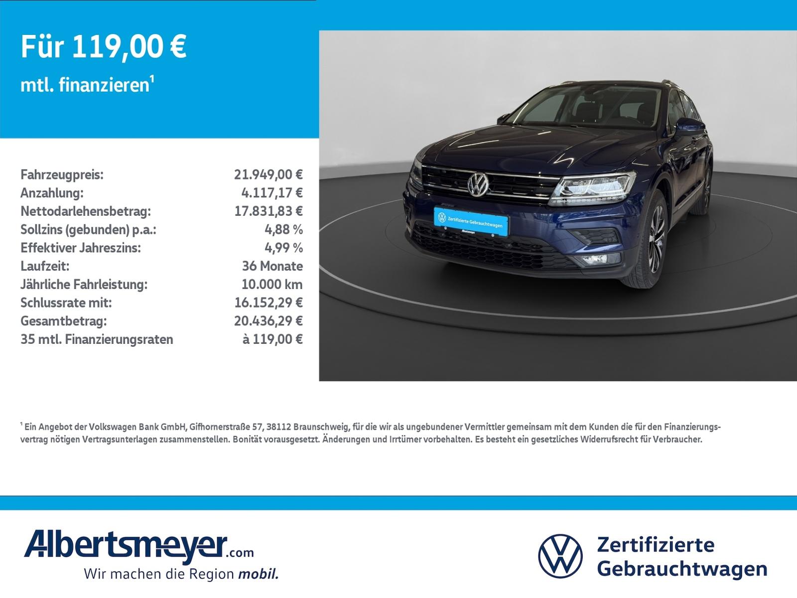 Volkswagen Tiguan 2.0 TDI Comfortline +DSG+AHK+STANDHEIZUNG