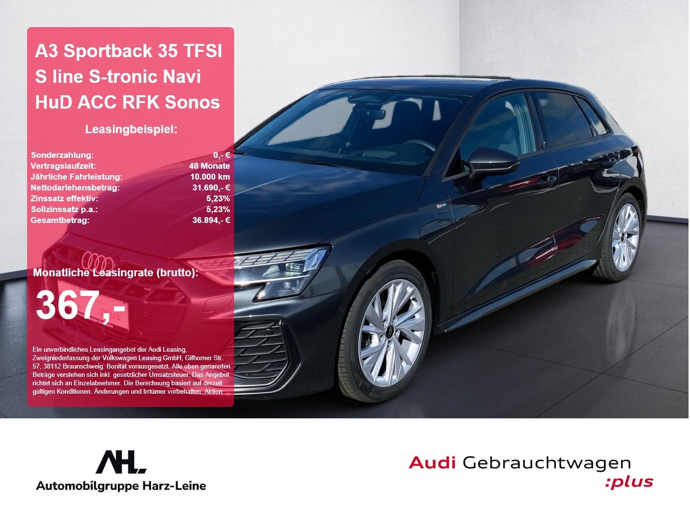 Audi A3 Sportback 35 TFSI S line S-tronic Navi HuD AC