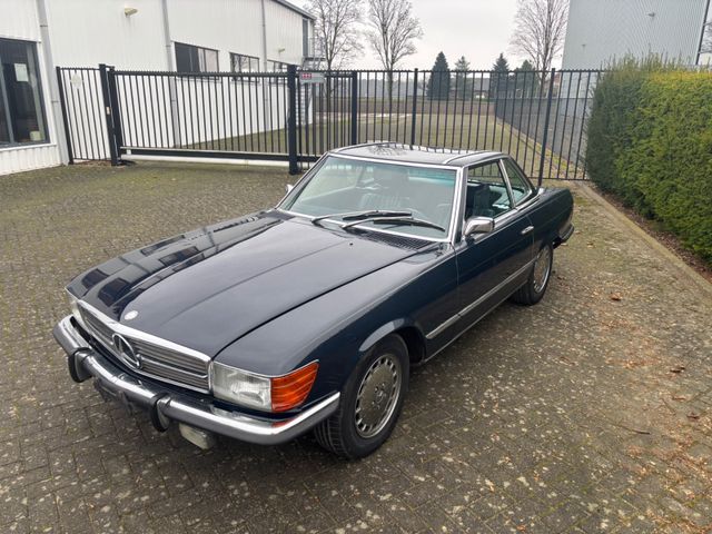 Mercedes-Benz 450 SL dunkelblau, Leder, Klima