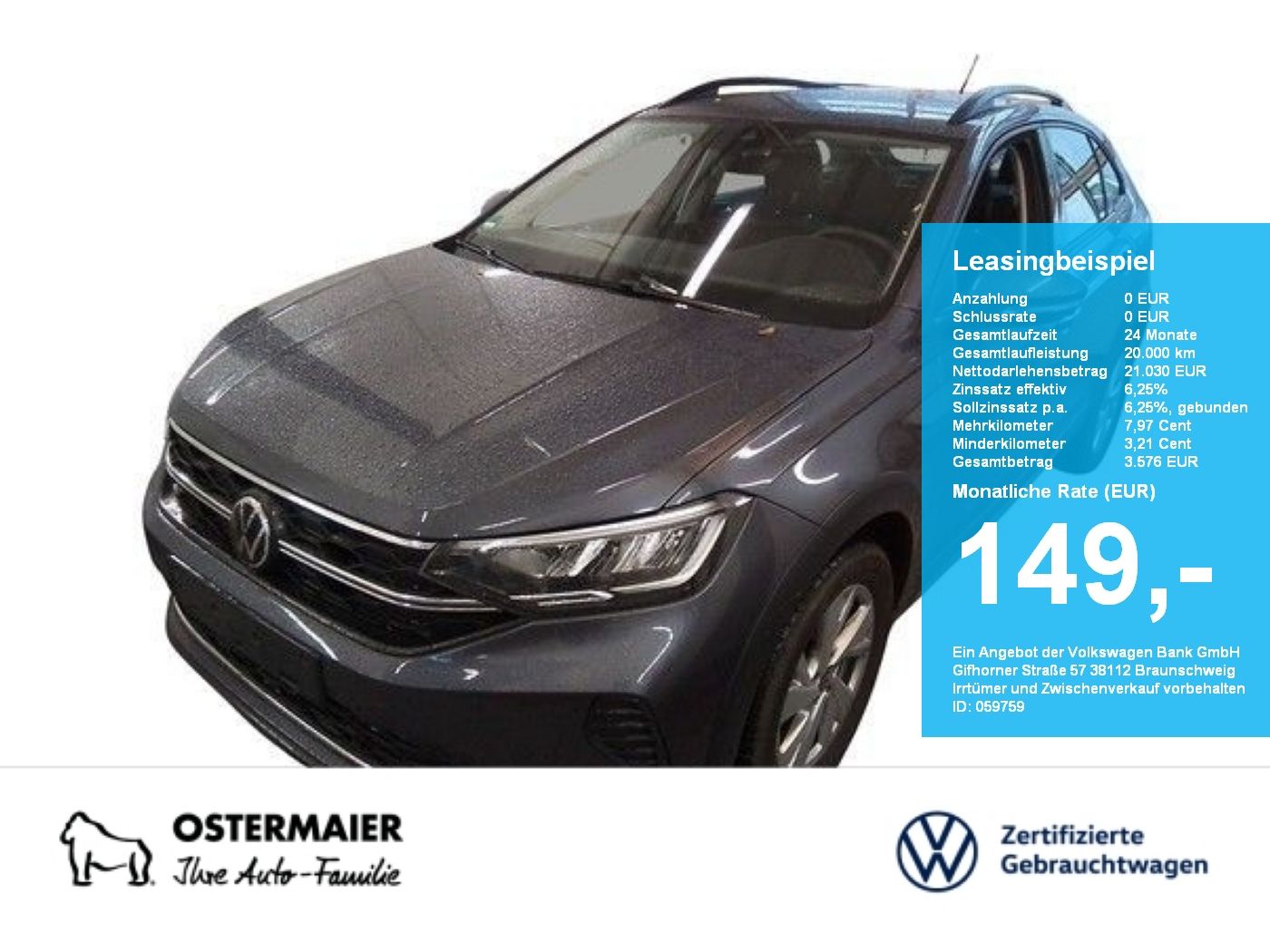 Volkswagen Taigo LIFE 1.0TSI 116PS NP.32T ACC.LED.5JG.SHZG.